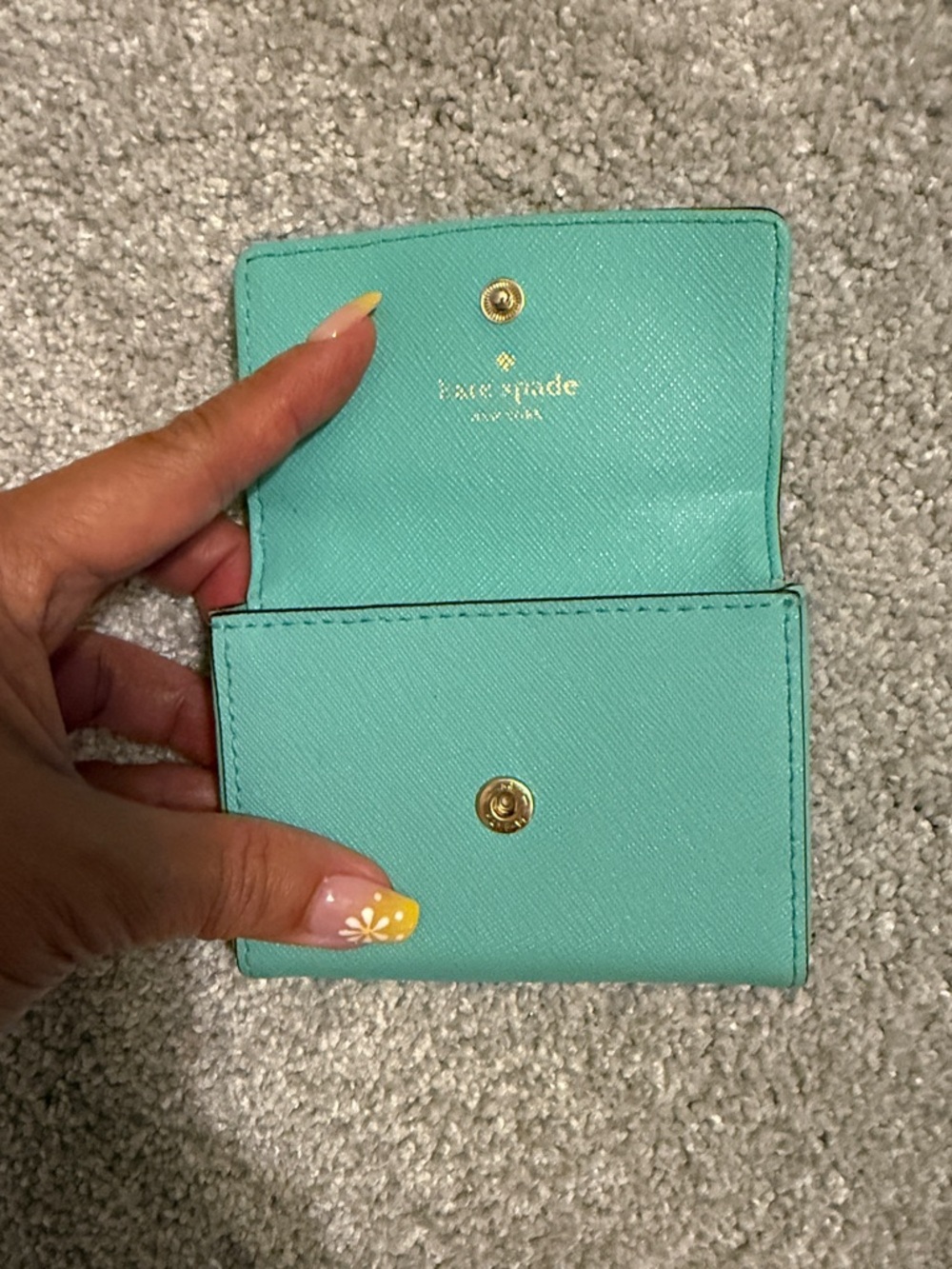 kate spade Saffiano Leather Wallet in Turquoise - Picture 3 of 4